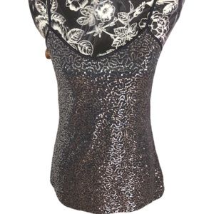 Express silver sequin camisole size small NWOT